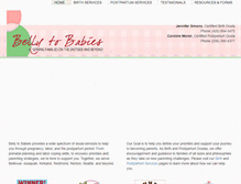 Tablet Screenshot of bellytobabies.com